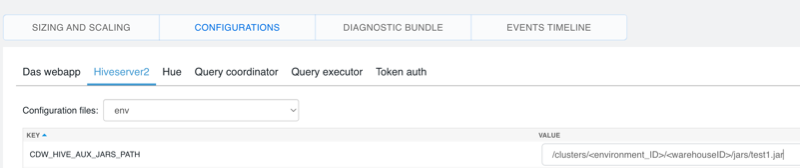 Configuration to specify Hive JAR paths
