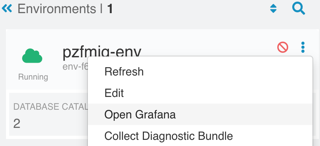 Option to launch Grafana from CDW